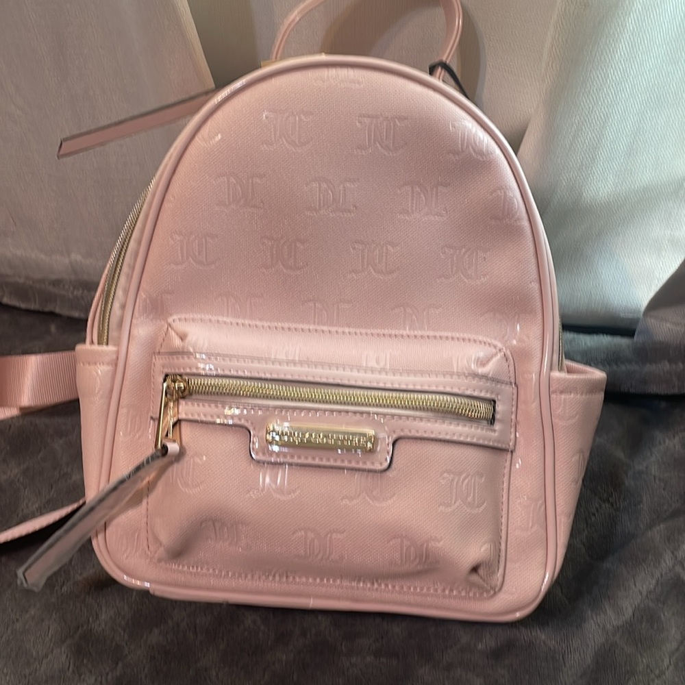 SOLD|| Juicy Couture Pink Mini Backpack with Gold Hardware - Picture 1 of 5